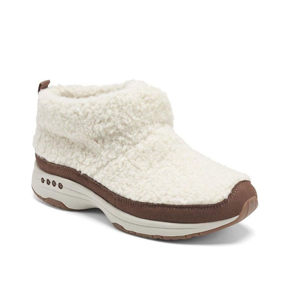 Easy Spirit Womens 10 N Light Natural Trippin Lined Slipper Booties DISPLAY TF6